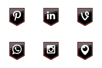 Free Social Media Award Red Icon Pack