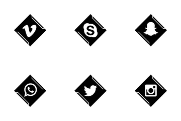 Free Social Media Cube Glyph Icon Pack