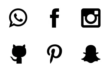 Free Social Media Glyph Icon Pack