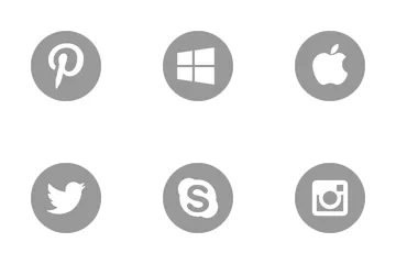 Free Social Media Grey Round Icon Pack