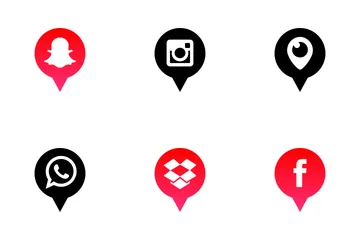 Free Social Media Pins Icon Pack