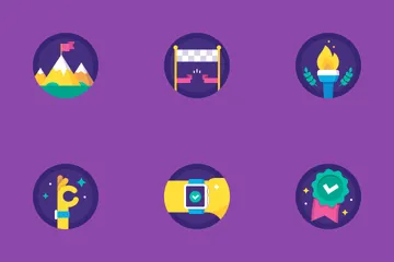 Free Sport Achievement Badges Icon Pack