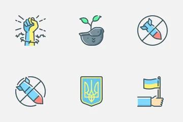 Free Stand With Ukraine Icon Pack
