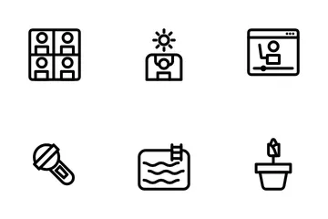 Free Stay Home Activities Icon Pack