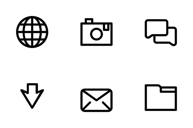 Free UI Menu Icon Pack - 20 Line User Interface Icons | SVG, PNG, ICO ...