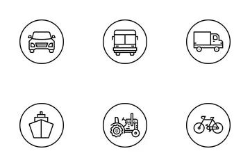 Free Vehículo y transporte Paquete de Iconos