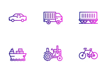 Free Vehículo y transporte Paquete de Iconos