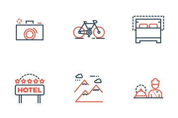 Free Viaggi e hotel Icon Pack