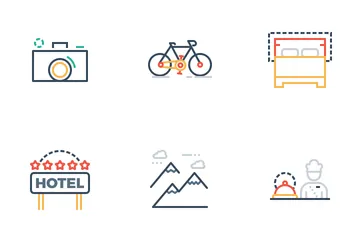 Free Viaggi e hotel Icon Pack