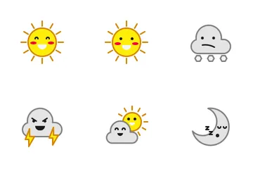 Free Weather Emoticon Icon Pack