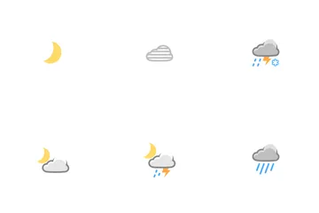 Free Weather Night Time Icons Icon Pack
