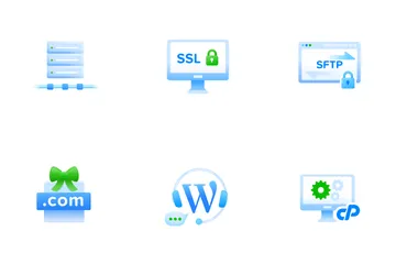 Free WHCompare Blue & Green Web Hosting Icon Pack