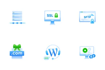 Free WHCompare Blue & Green Web Hosting Icon Pack