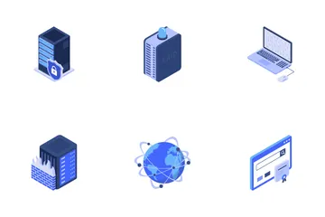 Free WHCompare Isometrisches Webhosting Symbolpack