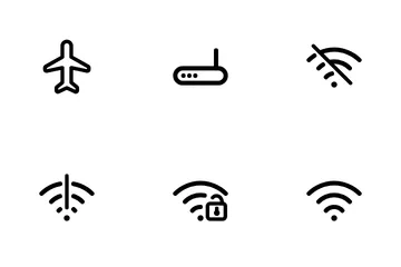 Free Wi-Fi inalámbrico Paquete de Iconos