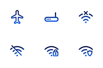 Free Wi-Fi inalámbrico Paquete de Iconos