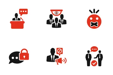 Freedom Of Speech Icon Pack