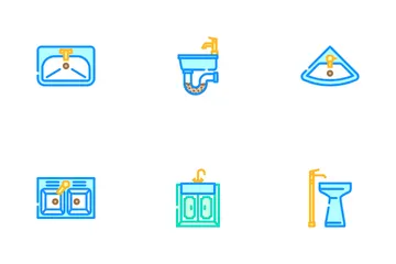 Fregadero Cocina Baño Paquete de Iconos