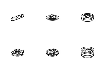 French Cuisine Food Meal Icon Pack