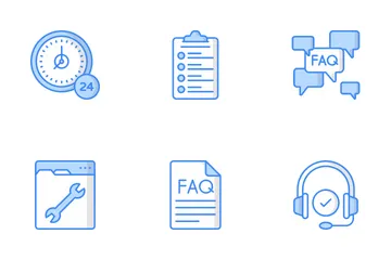 Frequently Asked Questions FAQ Icon Pack