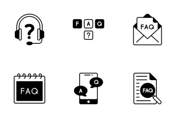 Frequently Asked Questions FAQ Icon Pack