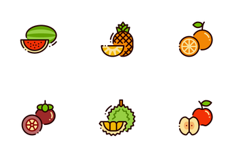 Fresh Fruits Icon Pack