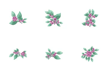Fresh Petiole Small Flowers Icon Pack