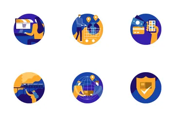 Fret et expédition Icon Pack