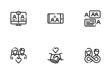 Friendship Relation Icon Pack