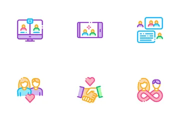 Friendship Relation Icon Pack