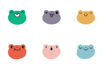 Frog Face Icon Pack