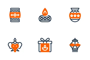 Frohes Diwali Symbolpack