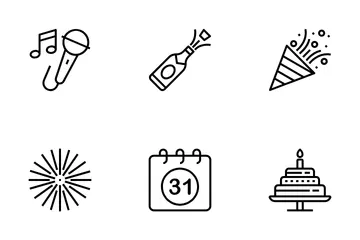 Frohes Neues Jahr Symbolpack