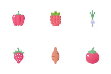 Früchte und Gemüse Icon Pack
