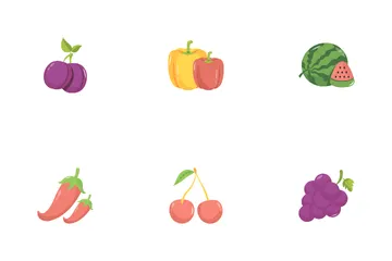 Früchte und Gemüse Symbolpack