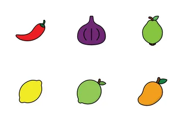 Fruit And Vegetable Icon Pack