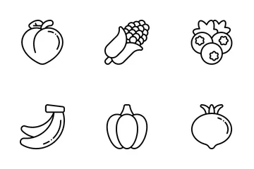 Fruit And Vegetable Icon Pack