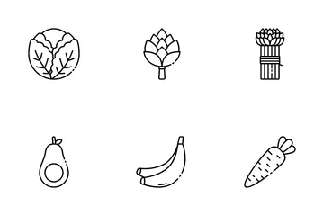 Fruit And Vegetable Icon Pack