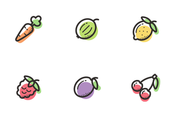 Fruit And Vegetables Icon Pack