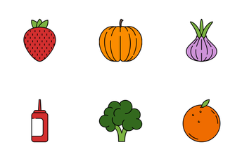 Fruit And Vegetables  Icon Pack
