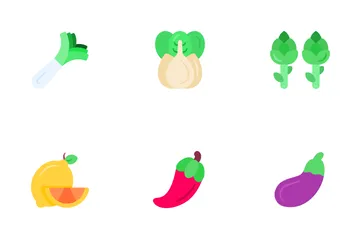 Fruit And Vegetables Icon Pack