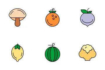 Fruit And Veggies Icon Pack