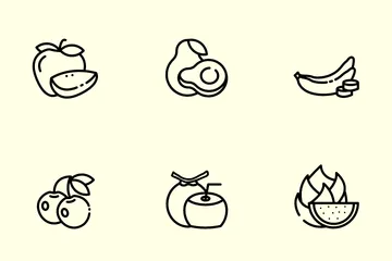 Fruit Line Style Icon Pack
