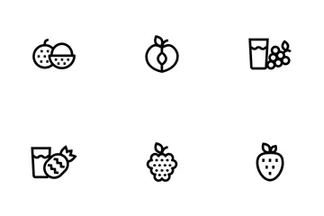 Fruit Outline Icon Pack