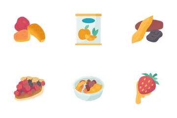 과일 보존 식품 아이콘 팩