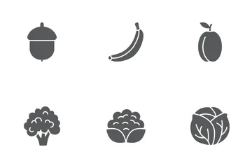 Fruit & Vegetables Glyph Icons Icon Pack