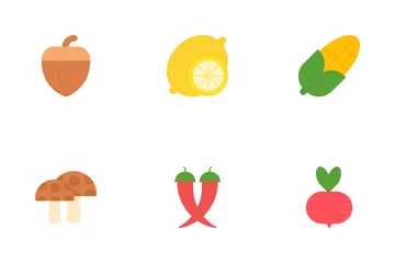 Fruits And Vegetable Icon Pack
