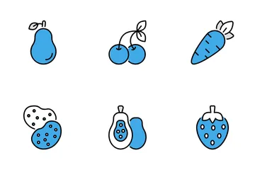 Fruits And Vegetables Icon Pack