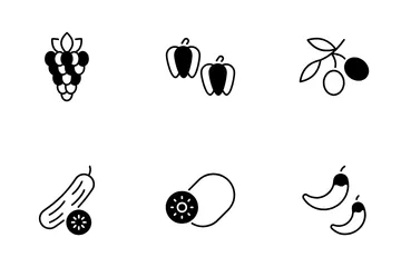 Fruits And Vegetables Icon Pack