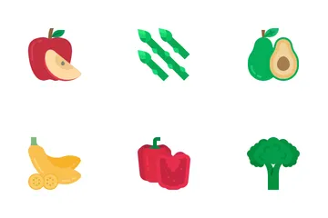 Fruits And Vegetables Icon Pack